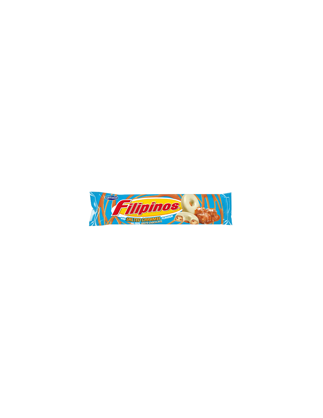 Filipinos caramelo salado chocolate blanco 128g