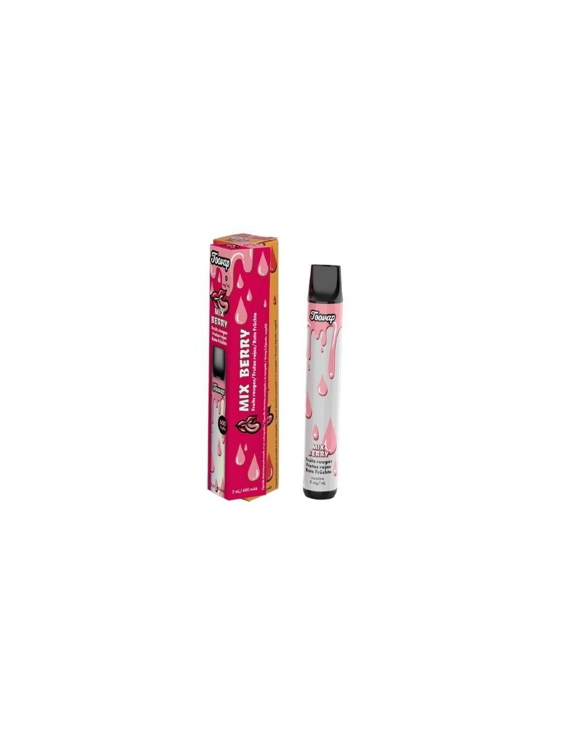 Non-Nicotine Toovap Vaper Red Berry flavor-Distribución Mayorista