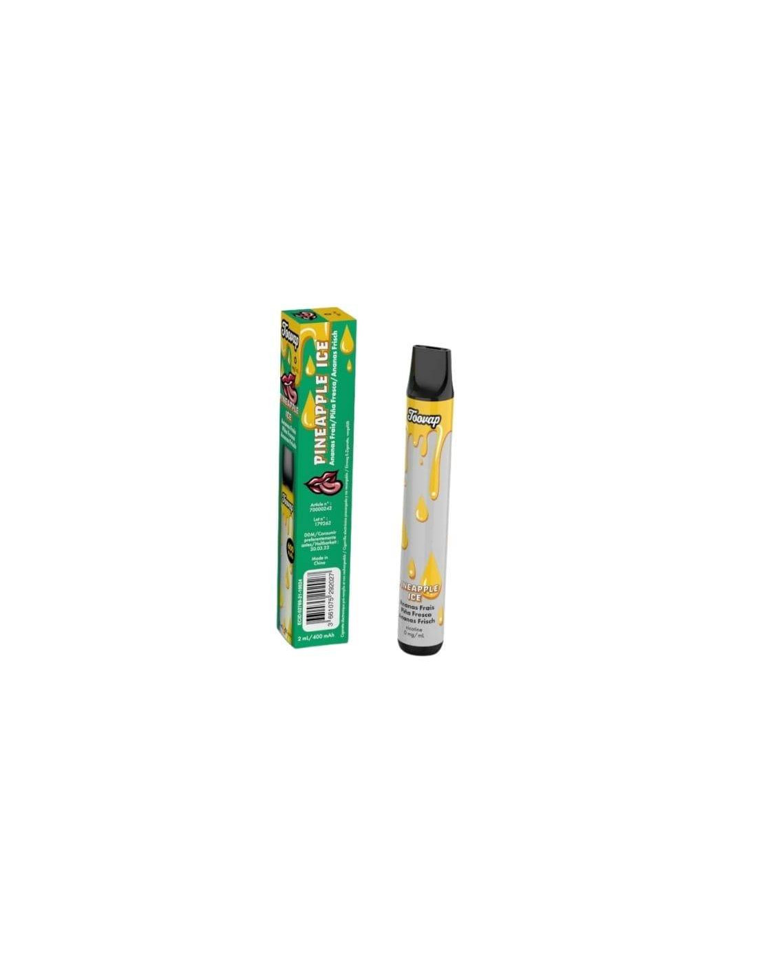 Vapeador Toovap Sin Nicotina Piña - Distribución Mayorista