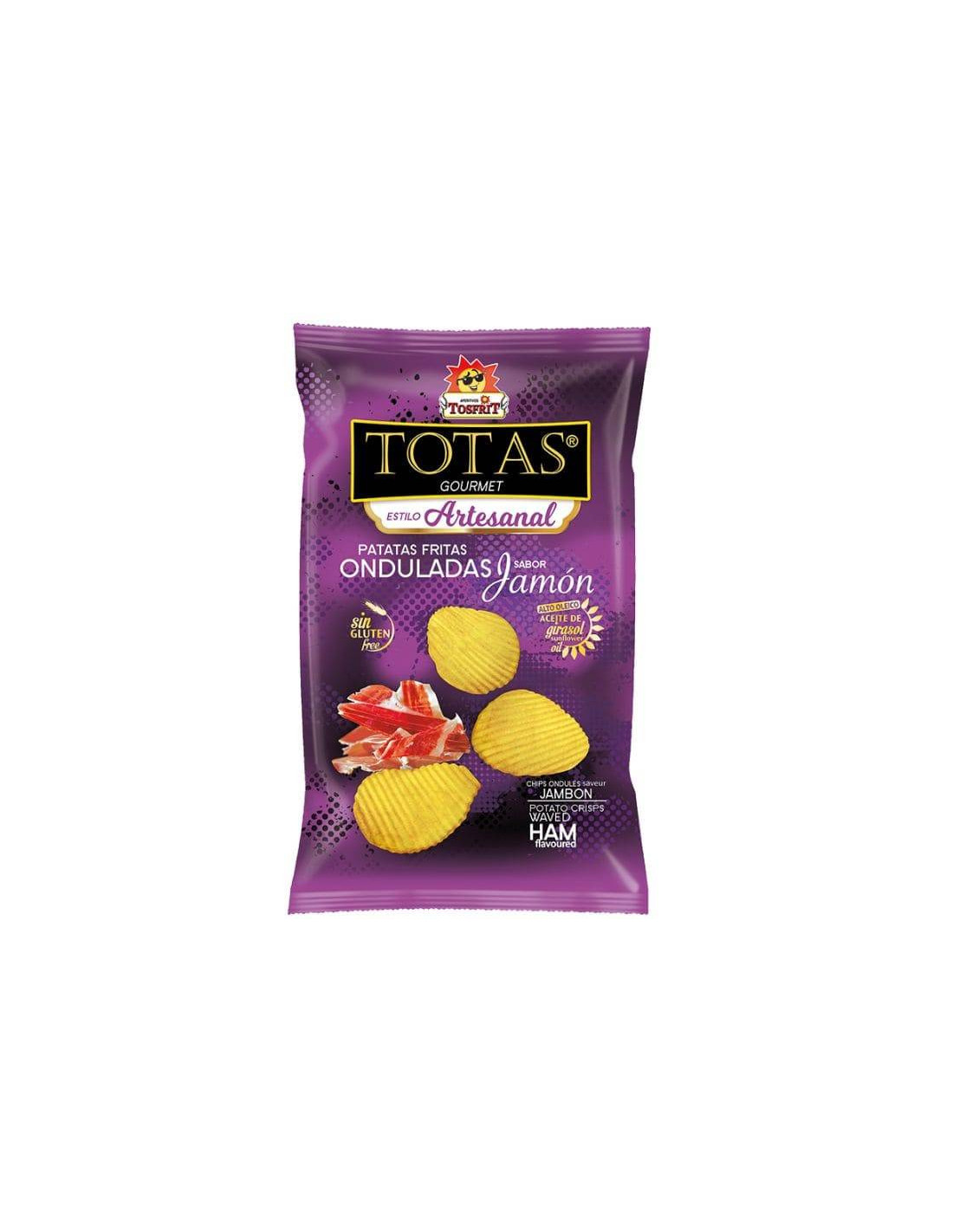 Totas Onduladas Jamón 45g Tosfrit-Distribución Mayorista