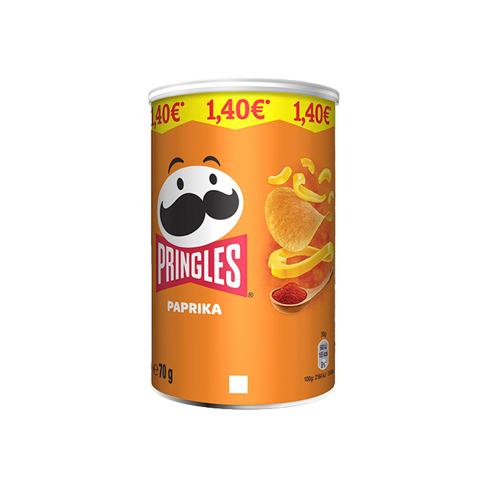 Pringles Paprika Marked 1.40€ 70g - Distribución Mayorista
