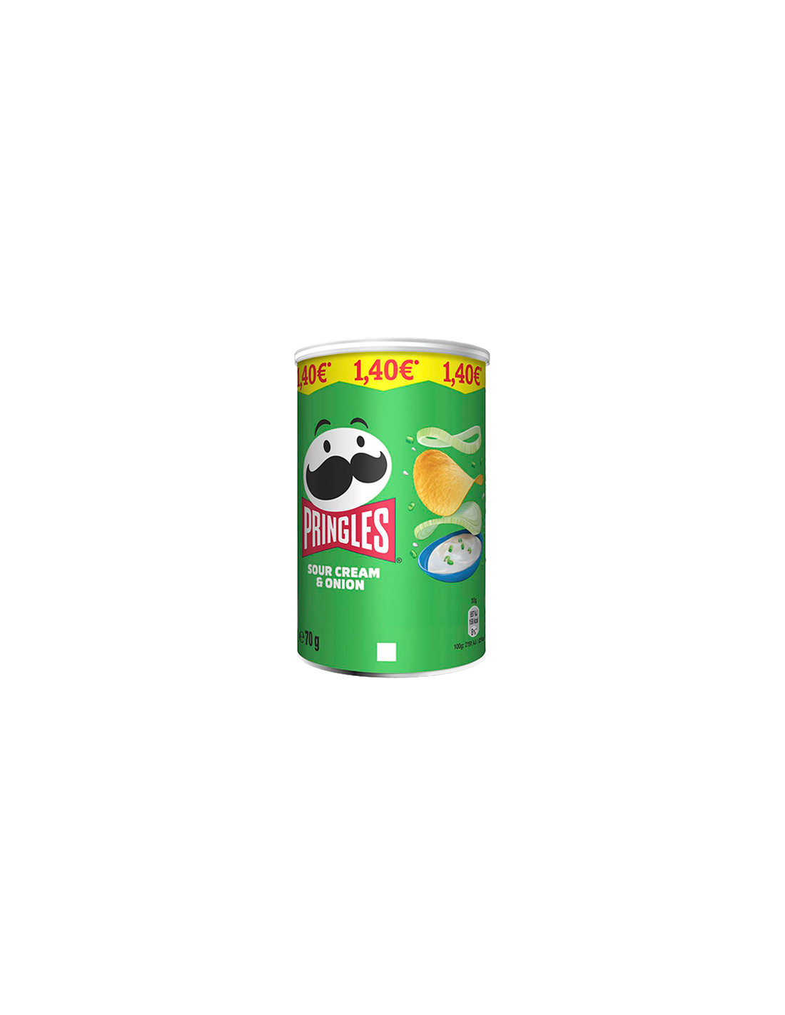 Pringles Sour Cream Onion Marcado 1.40€ 70g - Distribución Mayorista