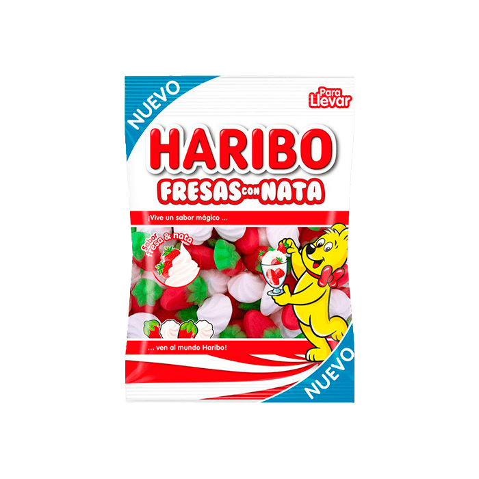 Fresas con Nata 100g Haribo-Distribución Mayorista
