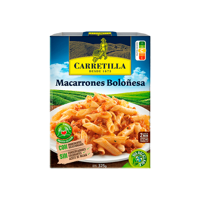 Macarrones Boloñesa 325g Carretilla-Distribución Mayorista