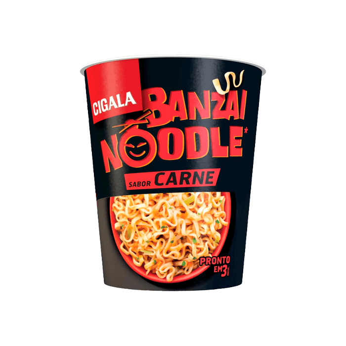 Fideos Orientales Carne Banzai Noodle Cigala 67g - Distribución Mayorista