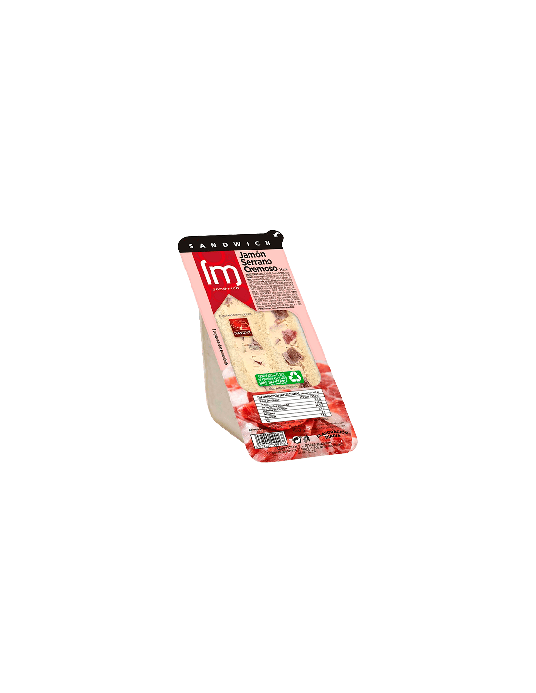 Sandwich Jamón Serrano Cremoso 150g - Distribución Mayorista