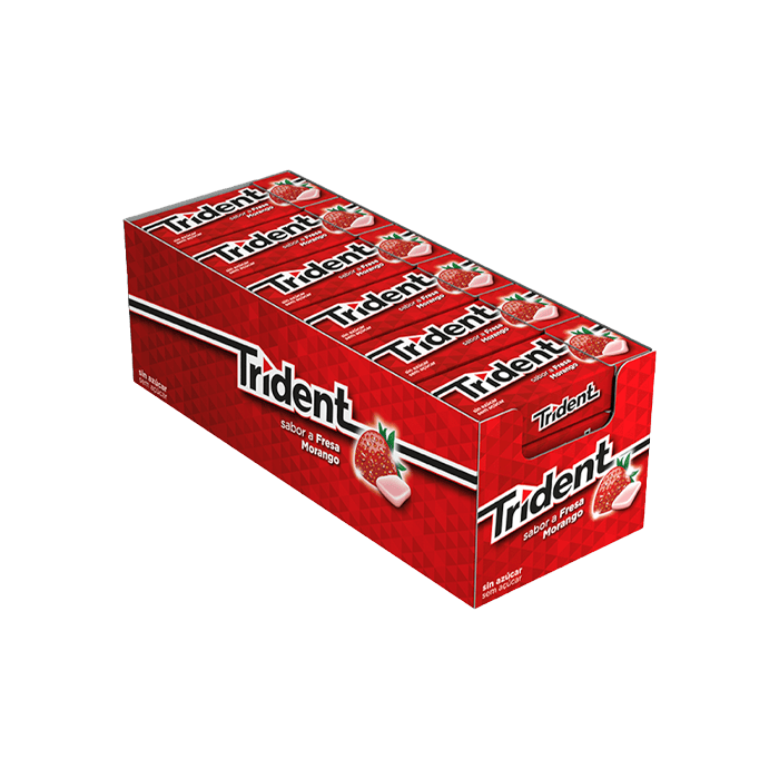 Trident Dragee Erdbeere 14g - Distriución Mayorista