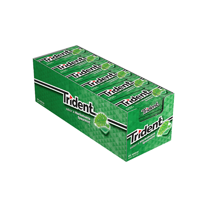 Trident Dragée Spearmint 14g - Distribución Mayorista
