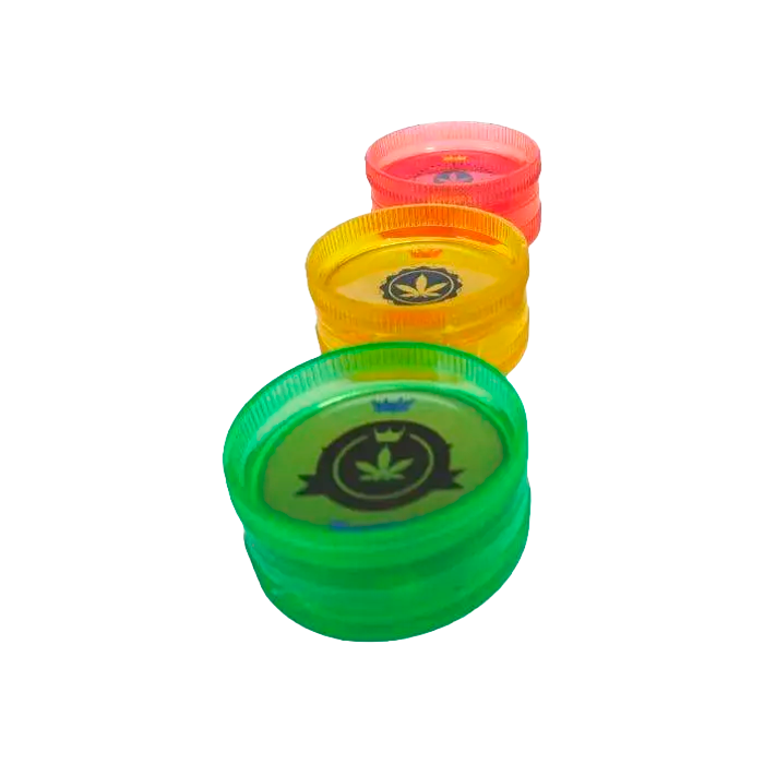 Grinder Acrílico Redondo 2 Partes 3cm Hoja Maria Rasta-Distribución Mayorista