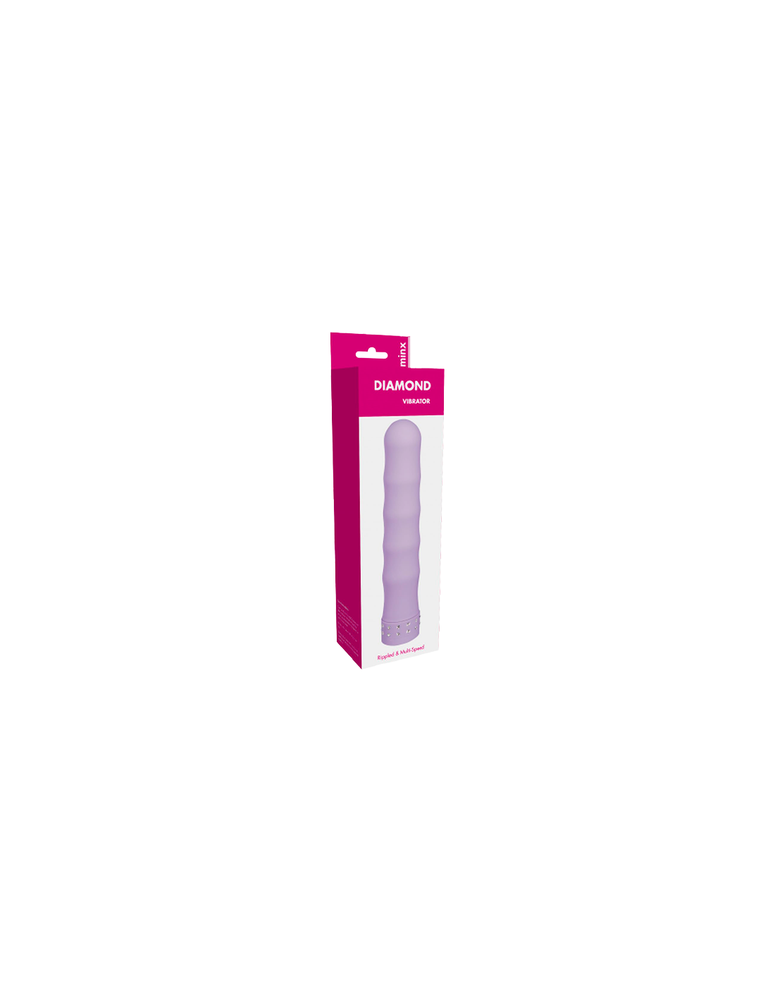 Vibrador Diamond Violeta 18cm-Distribución Mayorista