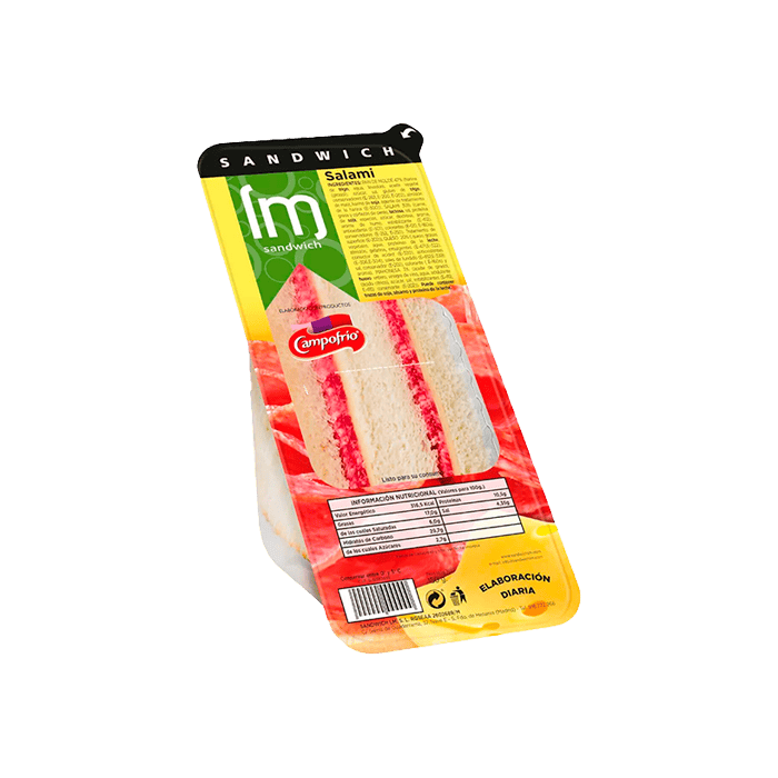 Sandwich Salami y Queso 130g - Distribución Mayorista