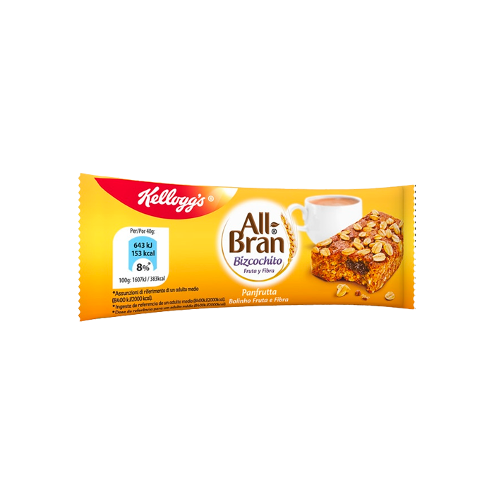 AllBran Biscoito Fruta e Fibra 40g kelloggs-Distribución Mayorista