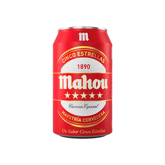 Cerveza Mahou 5 Estrellas 330ml-Distribución Mayorista