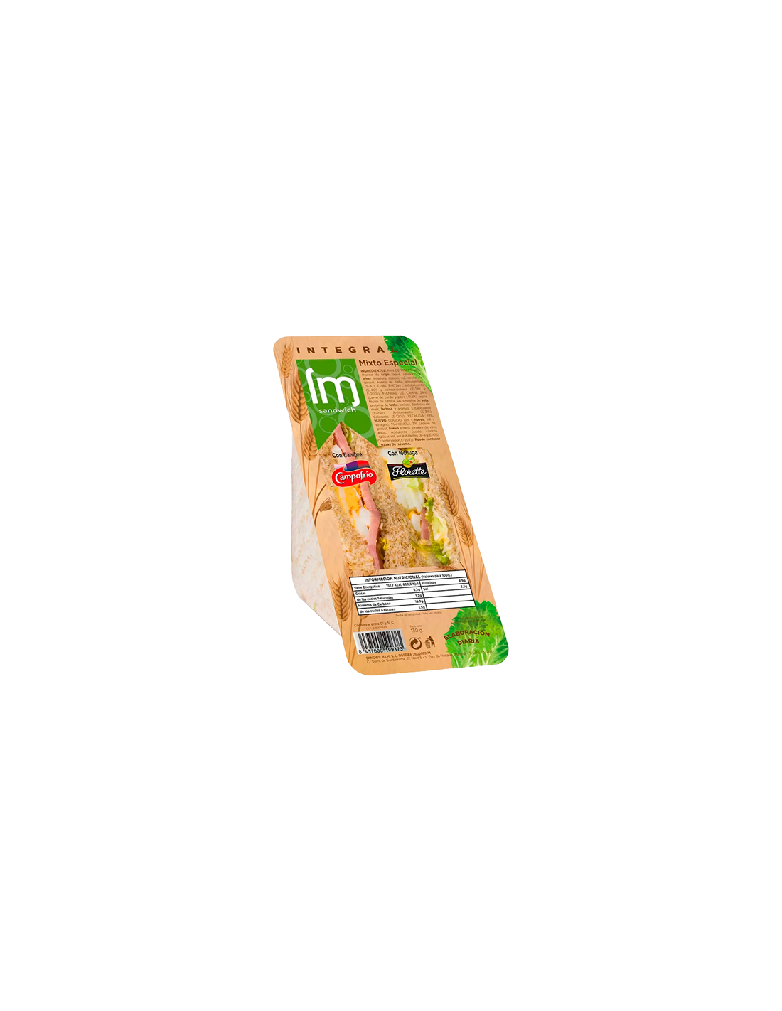 Sandwich Integral Mixto Especial 130g - Distribución Mayorista