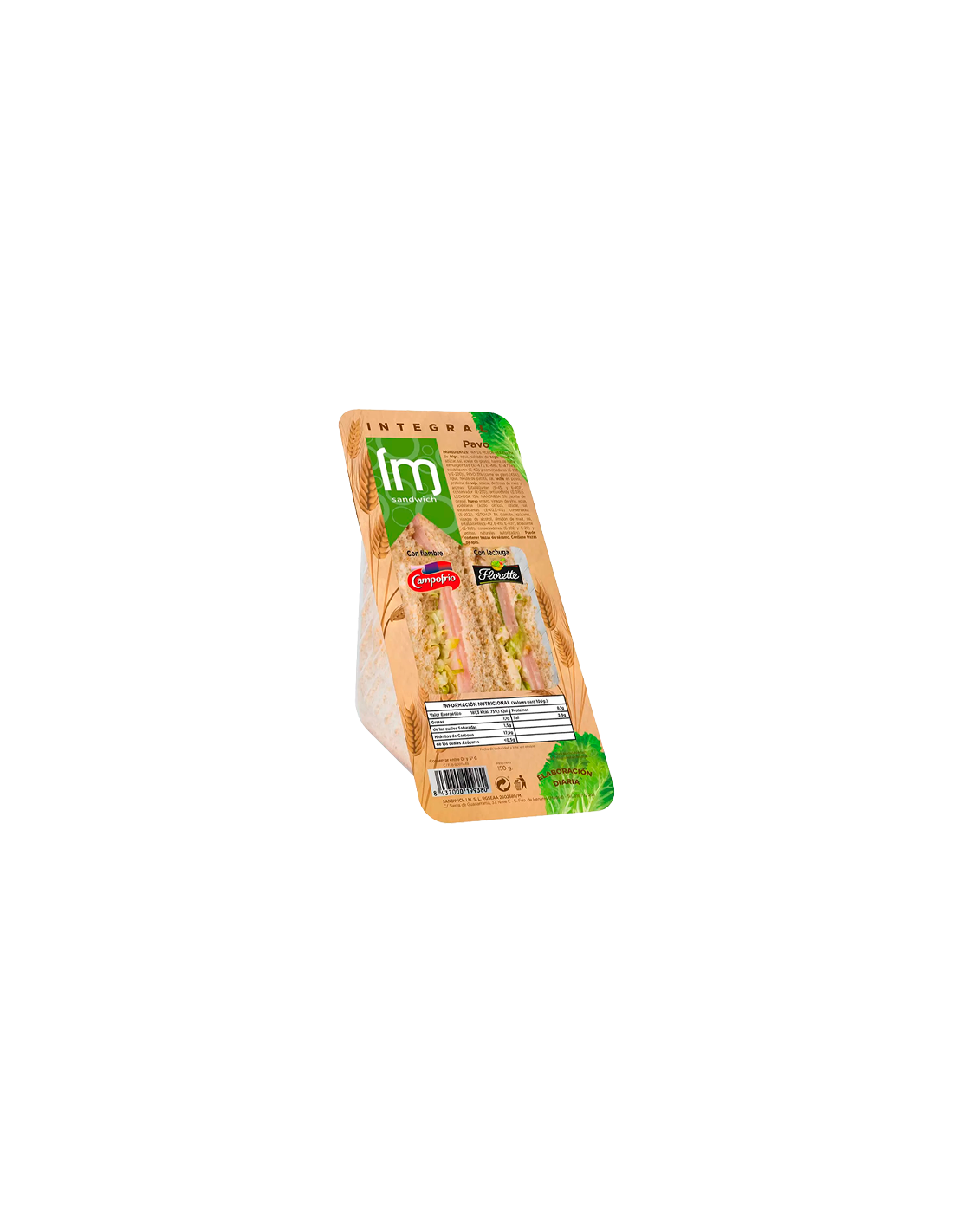 Sandwich Integral Pavo 150g - Distribución Mayorista