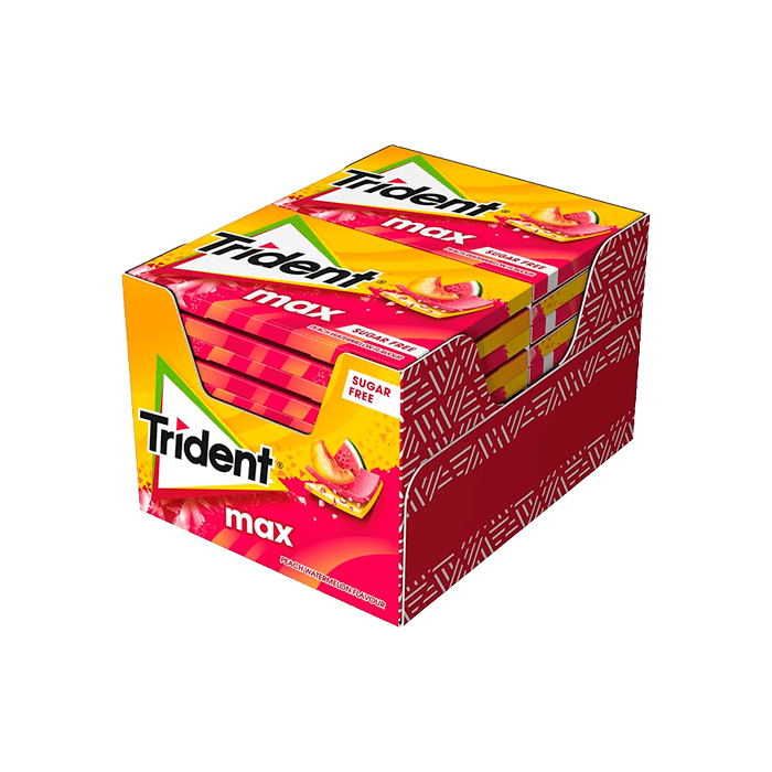 Trident Max Folha Pessego/Melancia -Distribución Mayorista