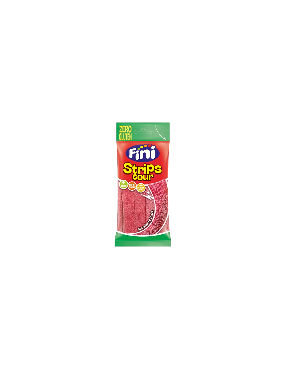 Strips Sour Fresa Zero Gluten 75g Fini - Distribución Mayorista