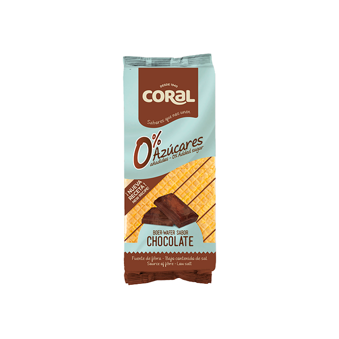 Boer-Wafer 0% Schokolade 150g Coral - Distribución Mayorista