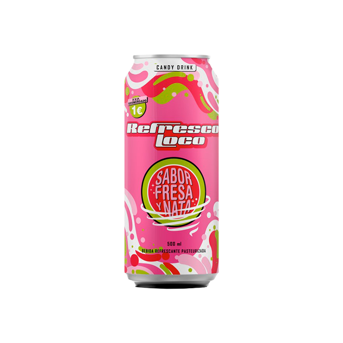 Refresco Loco Fraise et Nata 500ml Marqué - Distribución Mayorista