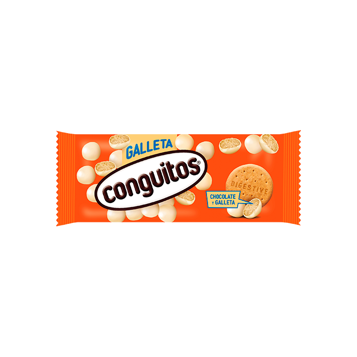 Conguitos Biscoito Branco 50g - Distribución Mayorista