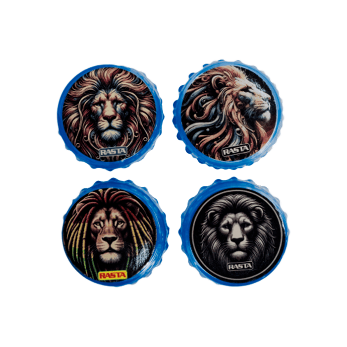Grinder Leones 3 Partes 4.8cm Rasta - Distribución Mayorista