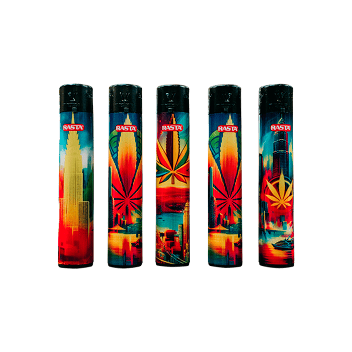 Lighters Rasta Round Marijuana - Distribución Mayorista