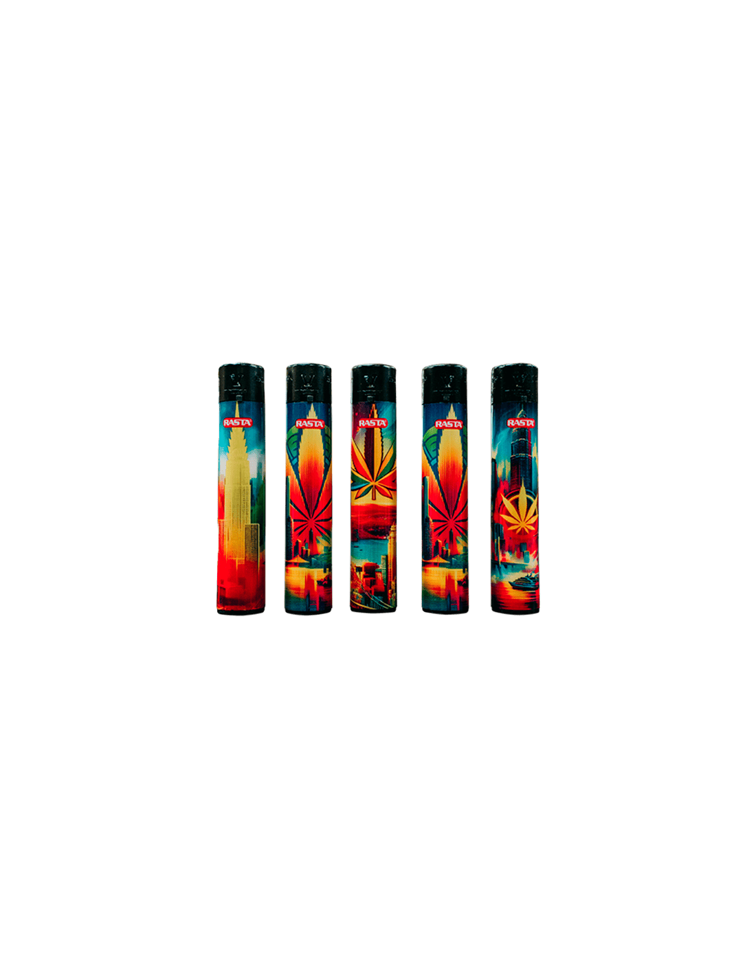 Rasta Round Marihuana Feuerzeugen - Distribución Mayorista