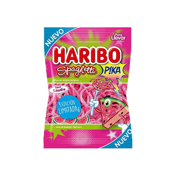 Spaghetti Sandía Pica 75g Haribo - Distribución Mayorista