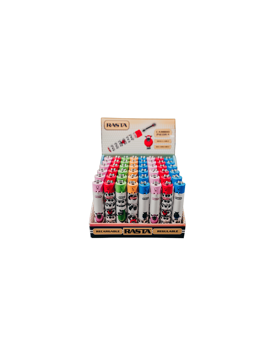 Rasta Round Animal Lighters - Distribución Mayorista
