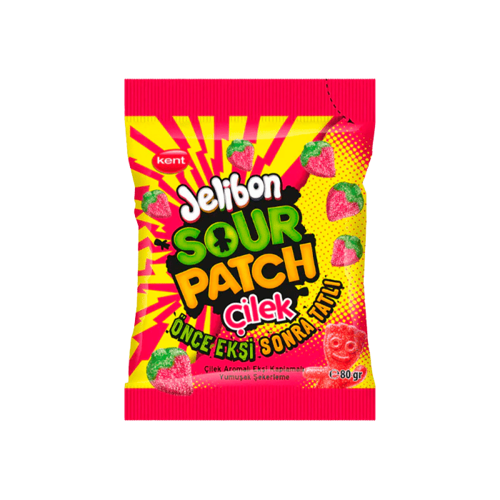 Jelibon Sour Patch Strawberry 80g | Distribución Mayorista