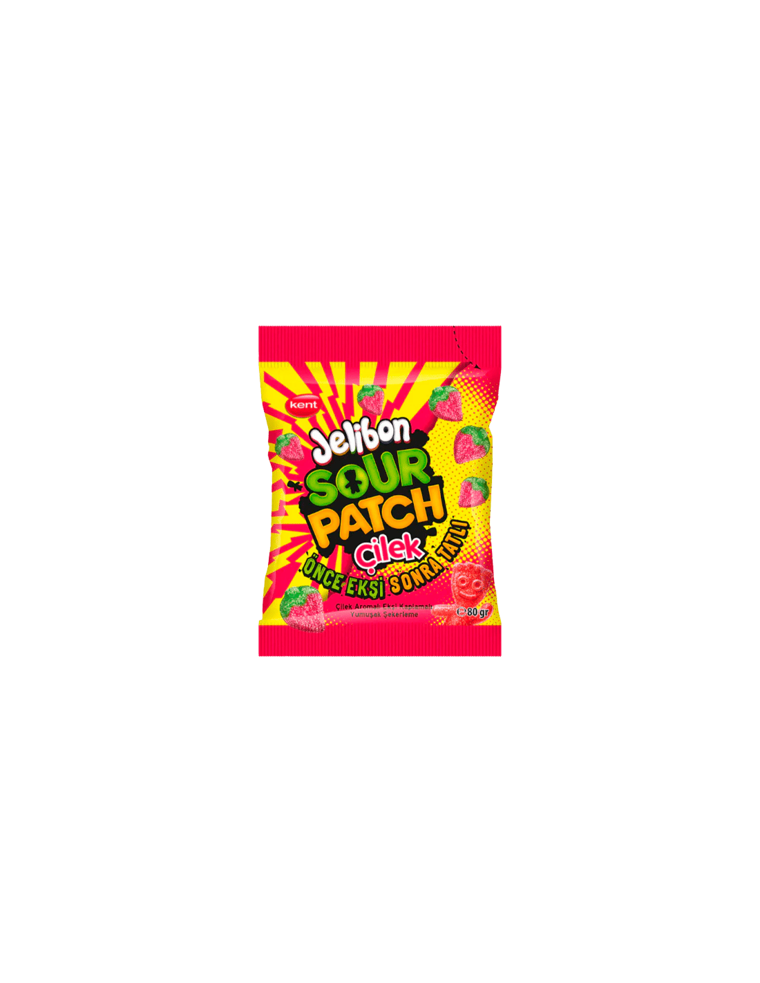 Jelibon Sour Patch Fraise 80g - Distribución Mayorista