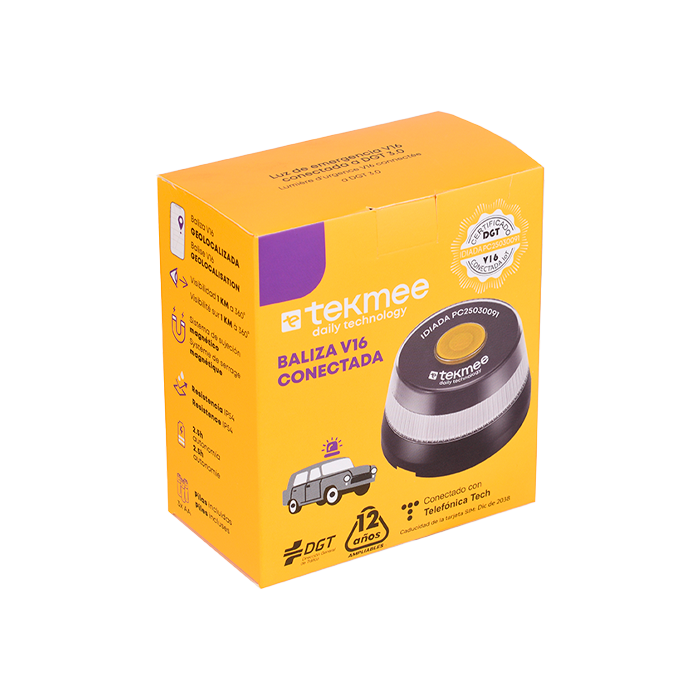 Baliza v16 Conetada Tekmee - Distribución Mayorista