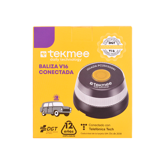 Baliza v16 Conectada Tekmee | Distribución Mayorista