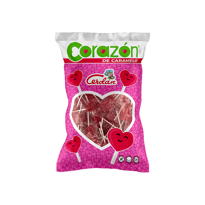 Mini-Herz-Lutscher 5,6 g Cerdán Caramelos - Distribución Mayorista