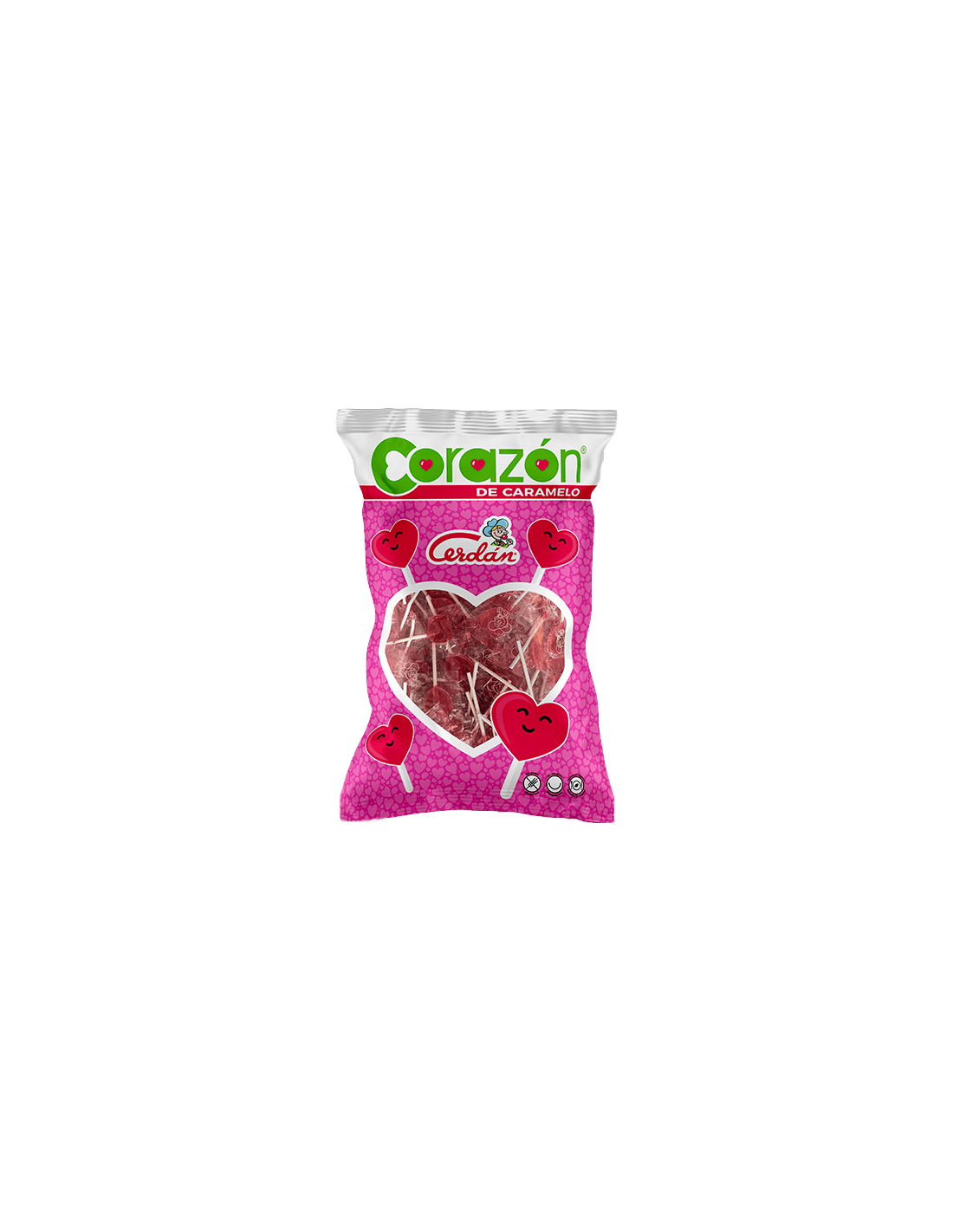 Piruleta Mini Corazón 5,6g Cerdán Caramelos - Distribución Mayorista