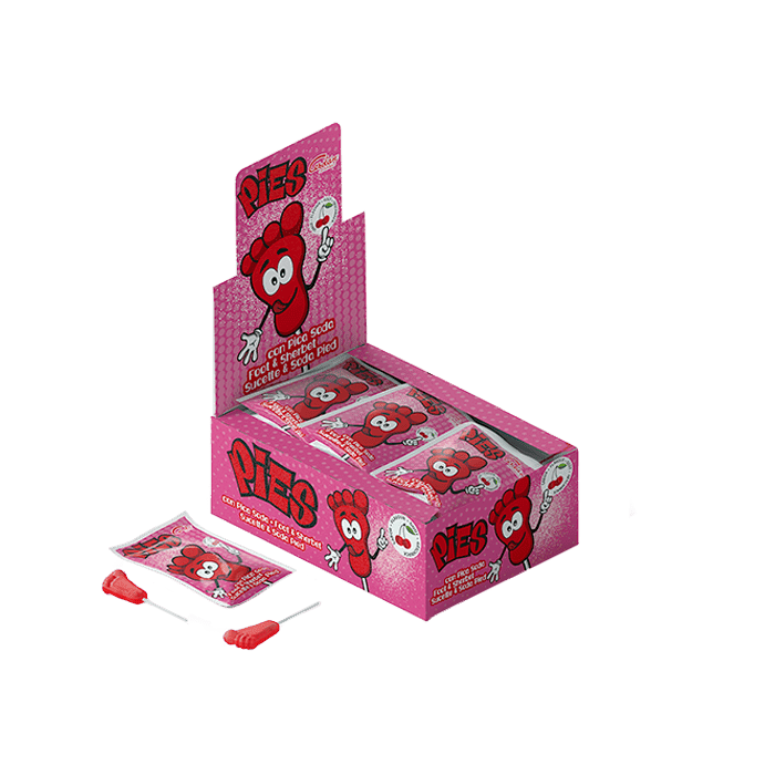 Sobres Pies Pica Soda Cereza 8g Cerdán Caramelos | Distribución Mayorista